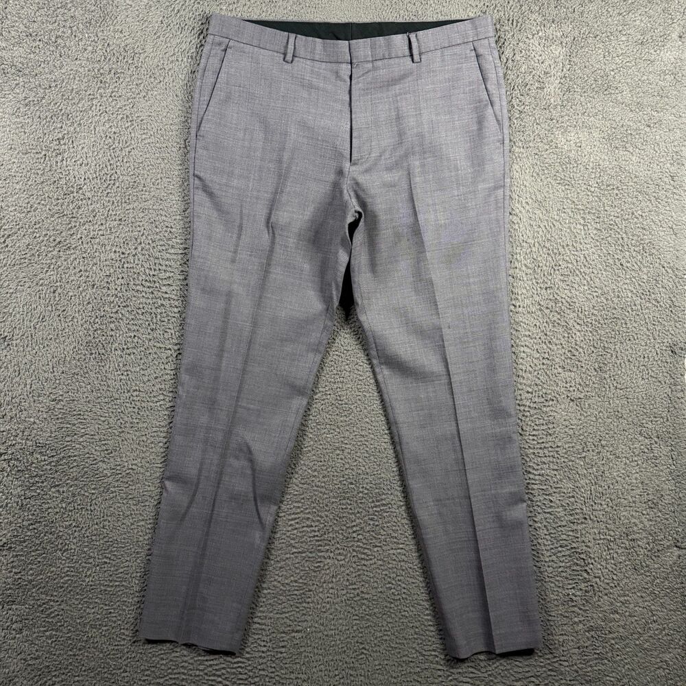 J Crew Pants Mens 36x32 Gray Ludlow Slim Fit Four Seasons Wool Stretch Slacks
